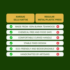 Burma Teakwood Sillu Idiyappam Kattai (Interchangeable Discs)