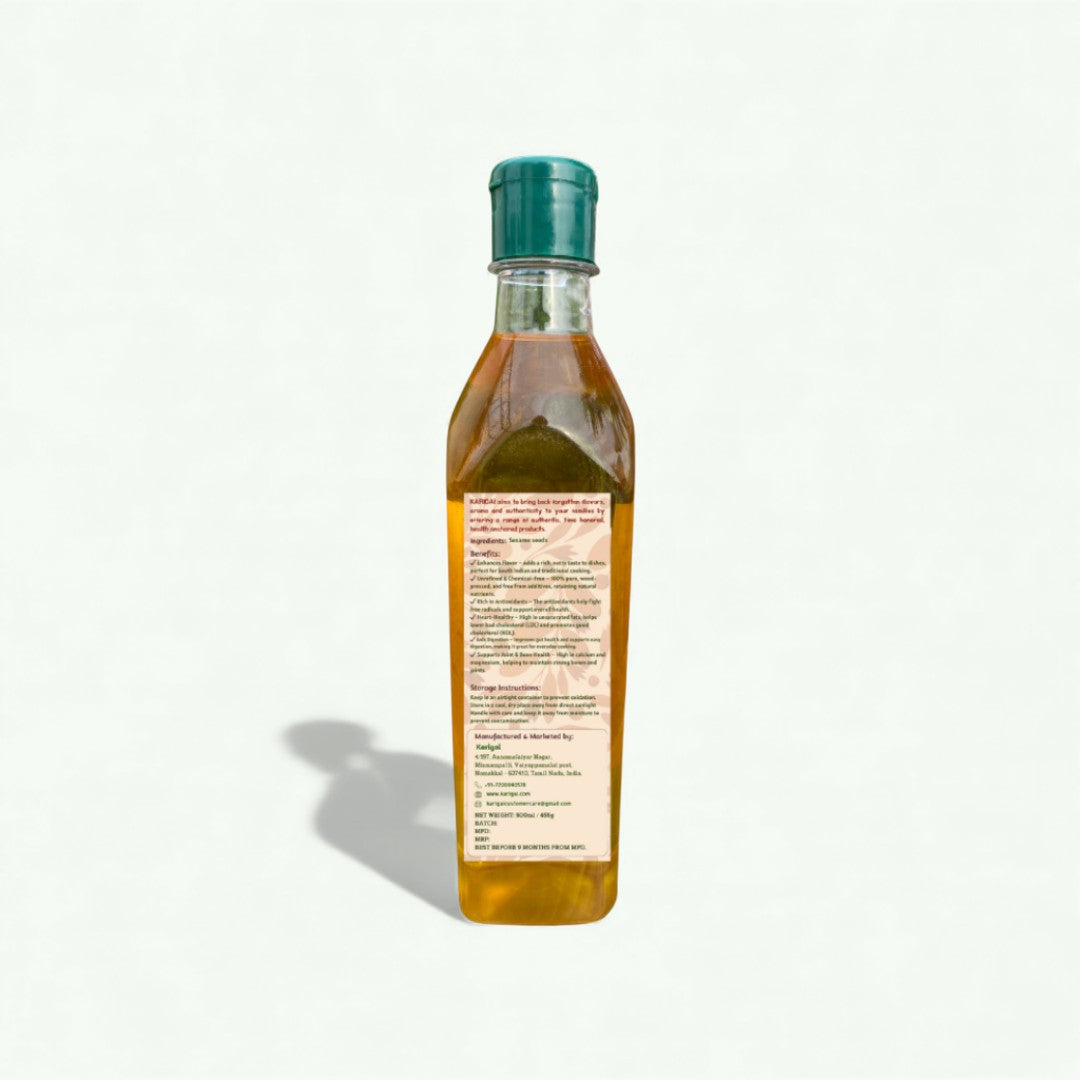 Wood Pressed Sesame (Gingelly) Oil – The Golden Essence of Tradition – 500 ml