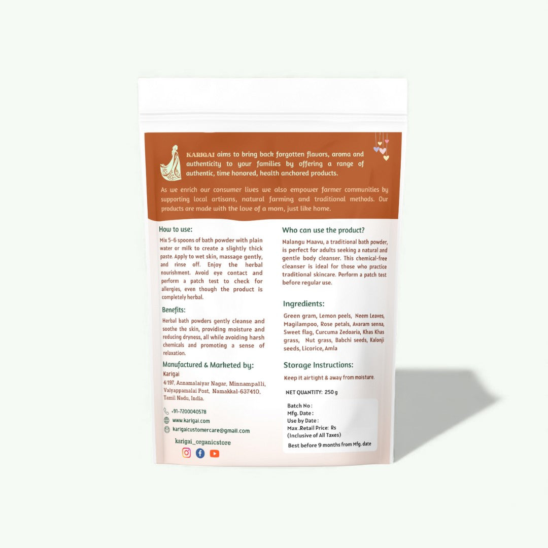 Nalangu Maavu - Herbal Bath Powder for Radiant, Smooth Skin