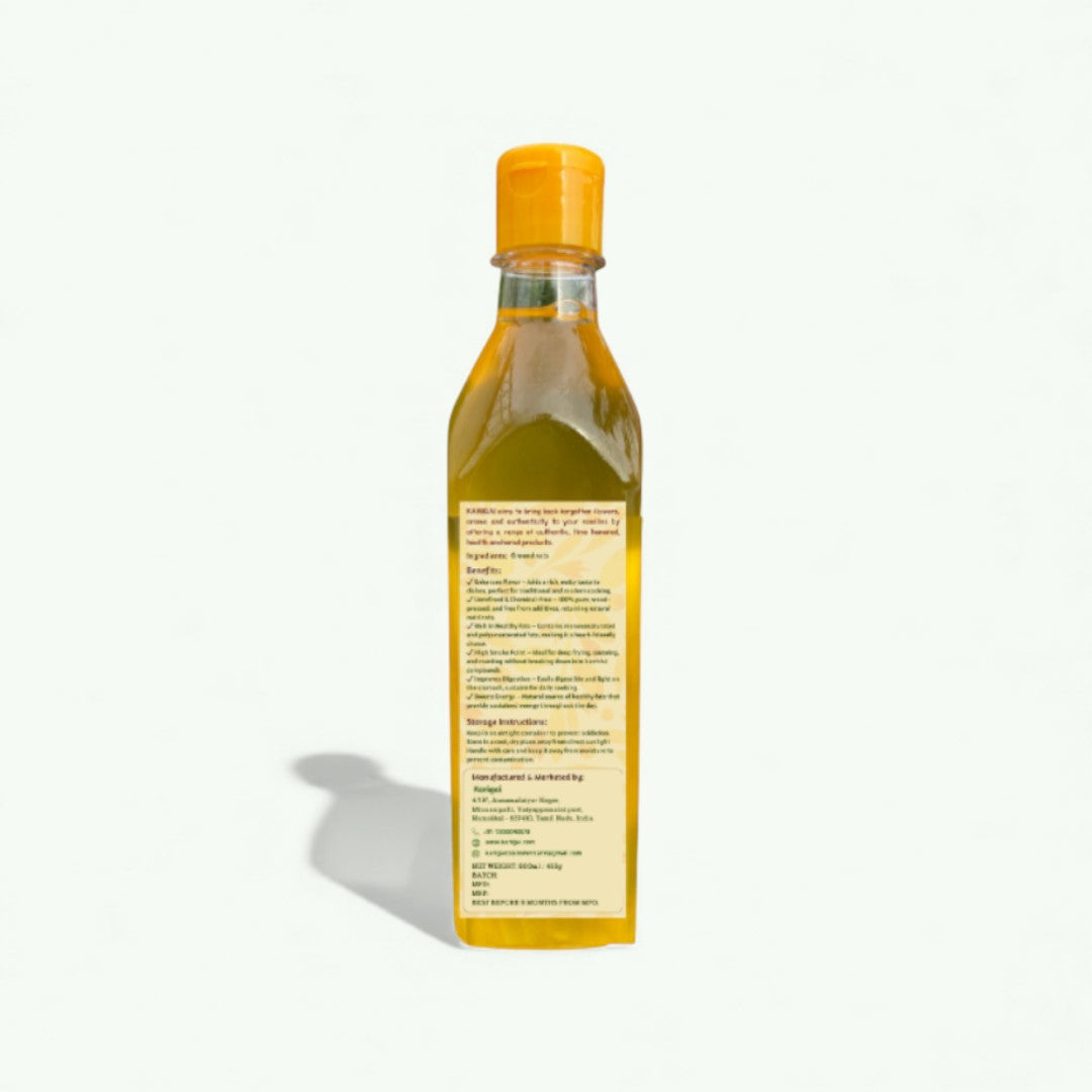 Wood Pressed Groundnut Oil – Pure, Nutty & Nutrient-Rich – 500 ml