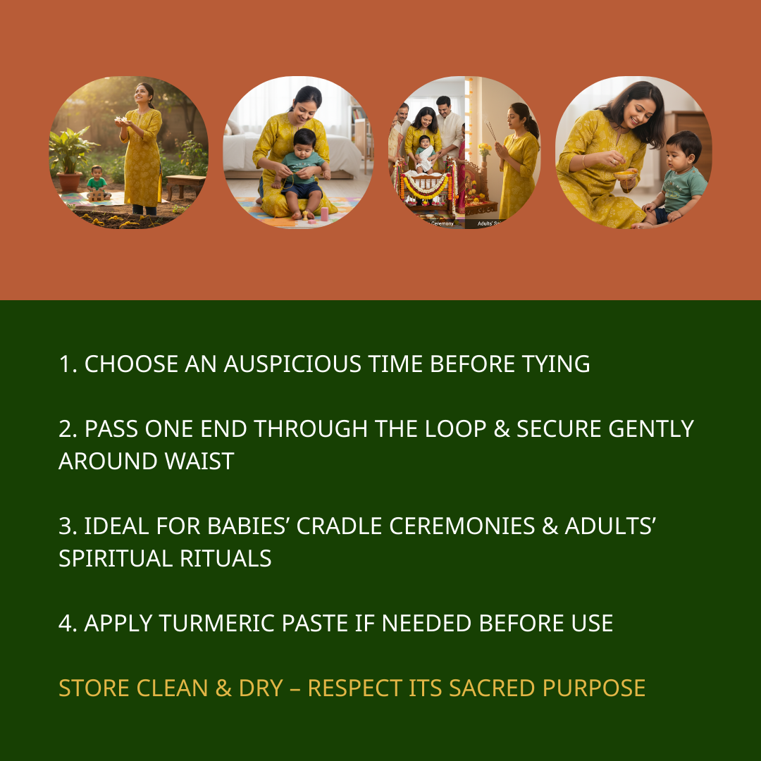 Calotropis Traditional Waist Cord/String (Vellerukku Araignan Kayiru)