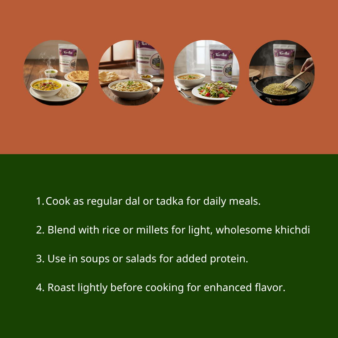 Hand-Pounded Moong Dal - Wholesome, Unpolished & Nutrient-Rich