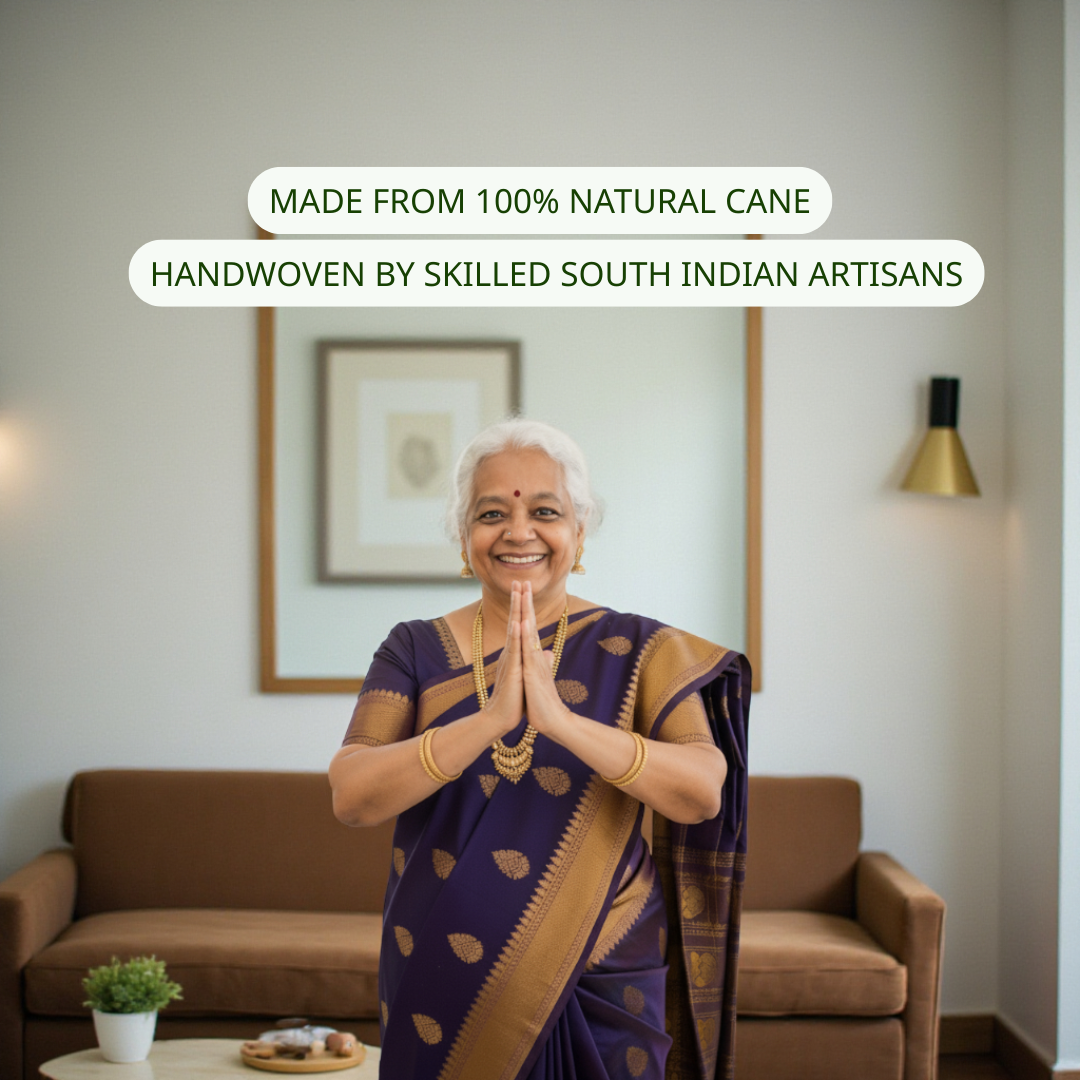 Handwoven cane Idiyappam Plates set of 2