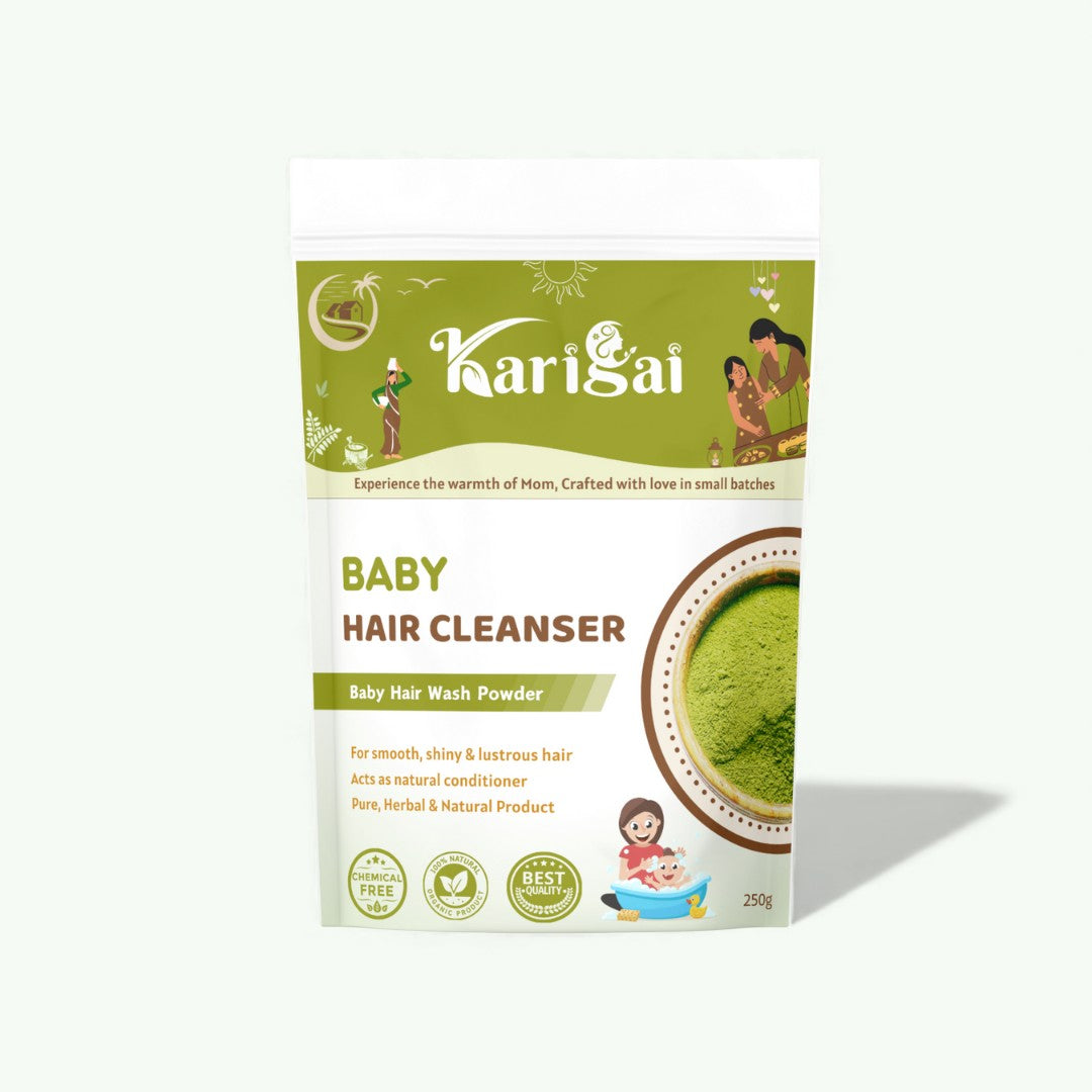Natural Baby Hair Wash Powder - Gentle Herbal Hair Cleanser