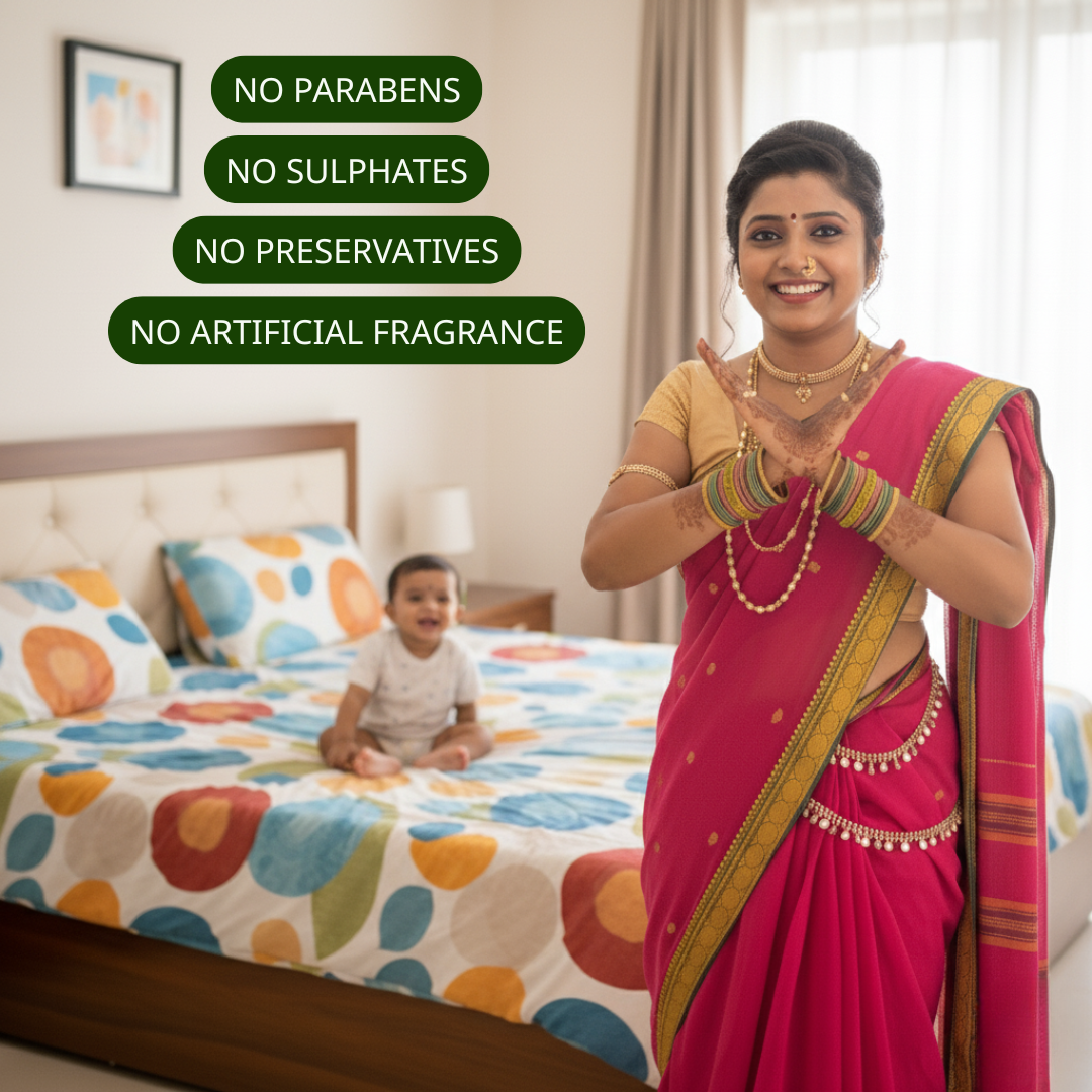 Natural Baby Hair Wash Powder - Gentle Herbal Hair Cleanser