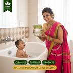 Natural Baby Hair Wash Powder - Gentle Herbal Hair Cleanser