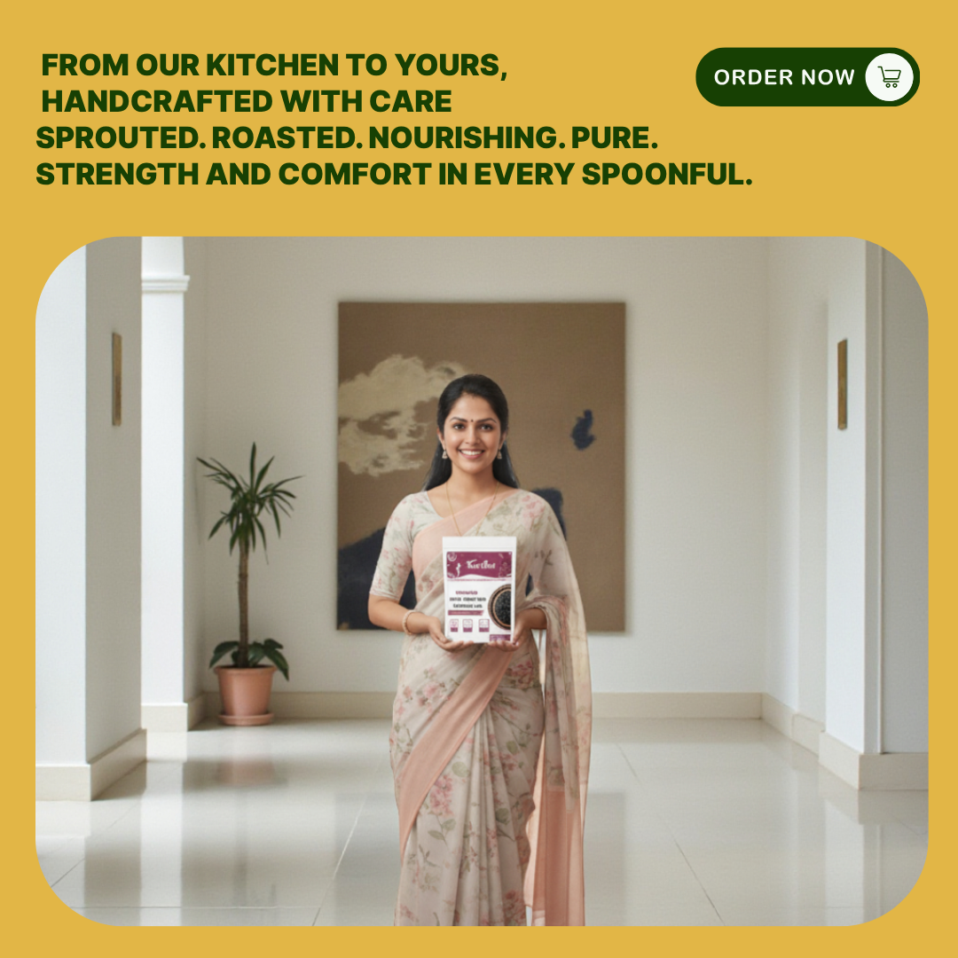Sprouted Black Urad Dal Porridge Mix - High-Protein, Wholesome & Naturally Nourishing