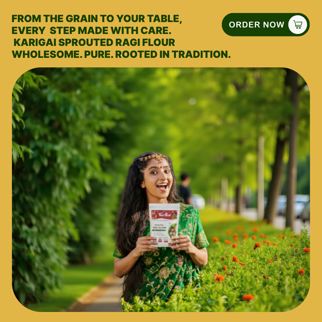 Sprouted Ragi Flour (Sprouted Finger Millet Flour)