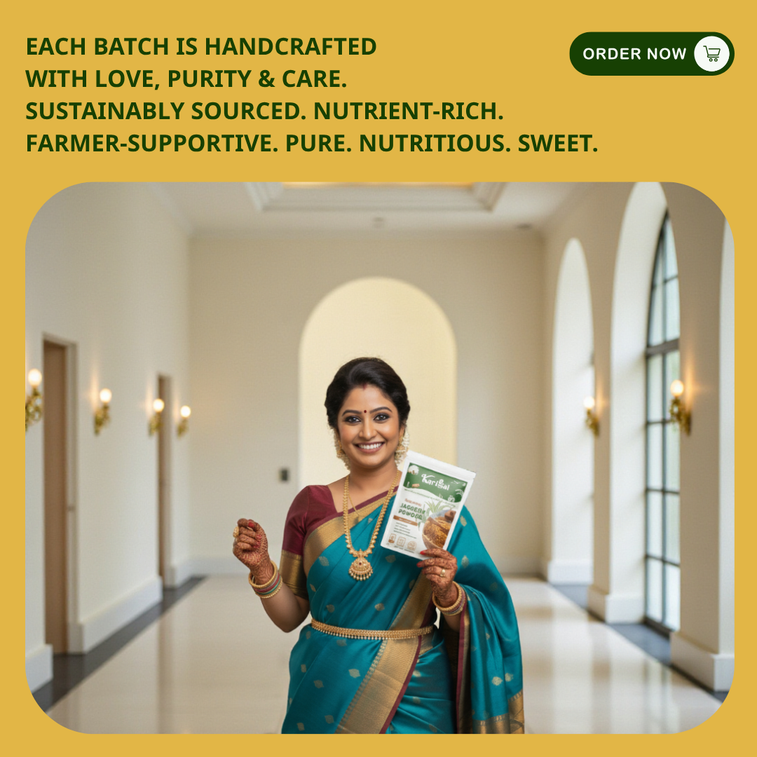 Sugarcane Jaggery Powder (Natural Brown Sugar)