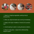 Small Kitchen Knife (Wrought Iron Blade) – 5.5 Inches