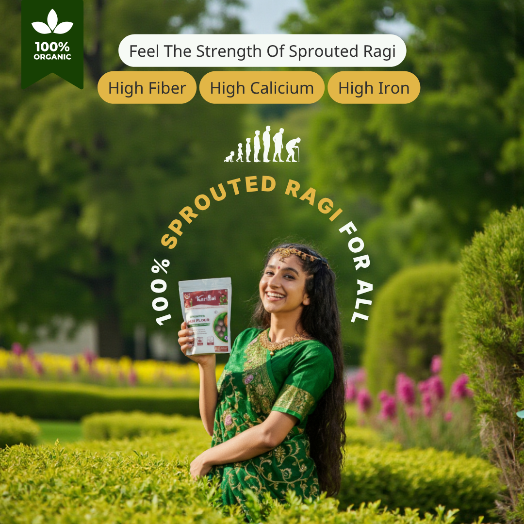 Sprouted Ragi Flour (Sprouted Finger Millet Flour)