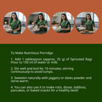 Sprouted Ragi Flour (Sprouted Finger Millet Flour)