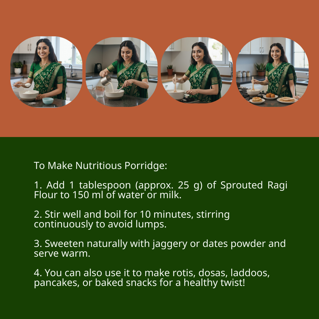 Sprouted Ragi Flour (Sprouted Finger Millet Flour)