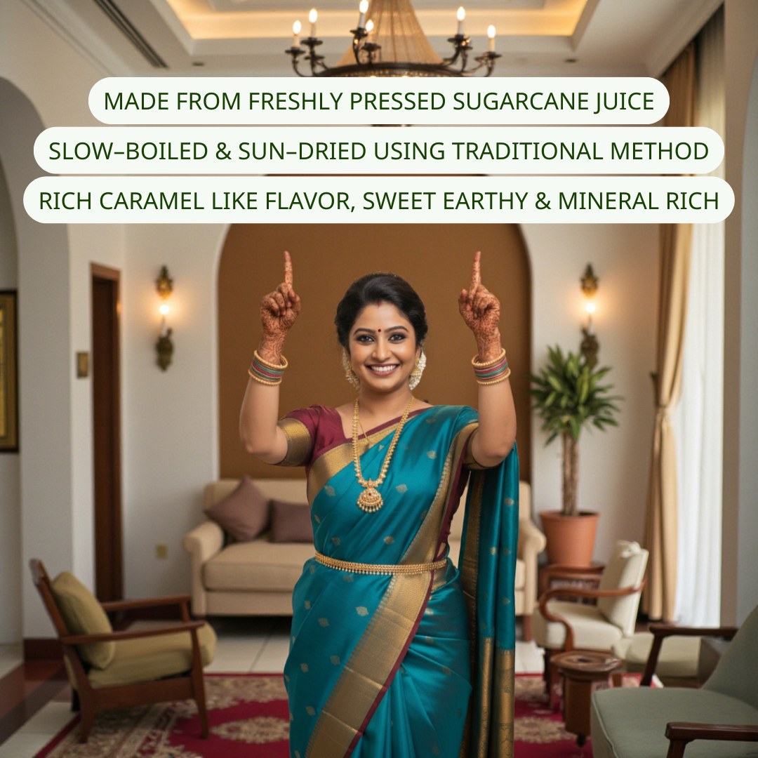 Sugarcane Jaggery Powder (Natural Brown Sugar)