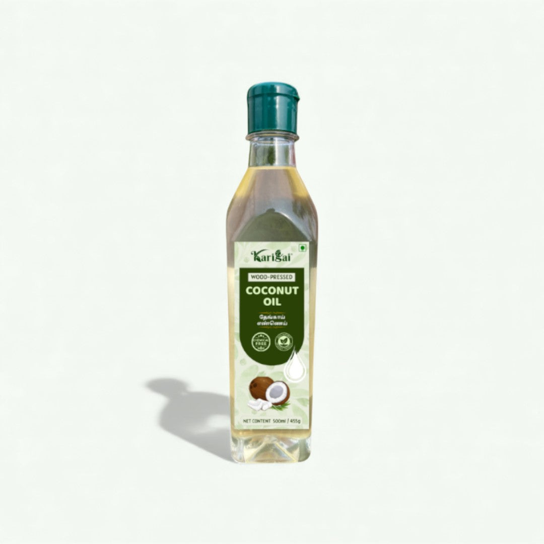 Wood Pressed Coconut Oil – 100% Pure, Natural & Unrefined – 500 ml