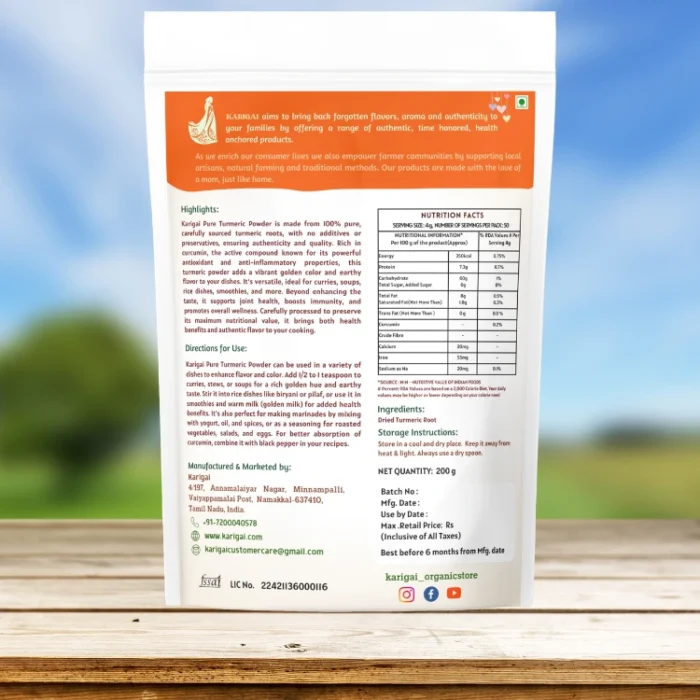 organic turmeric powder