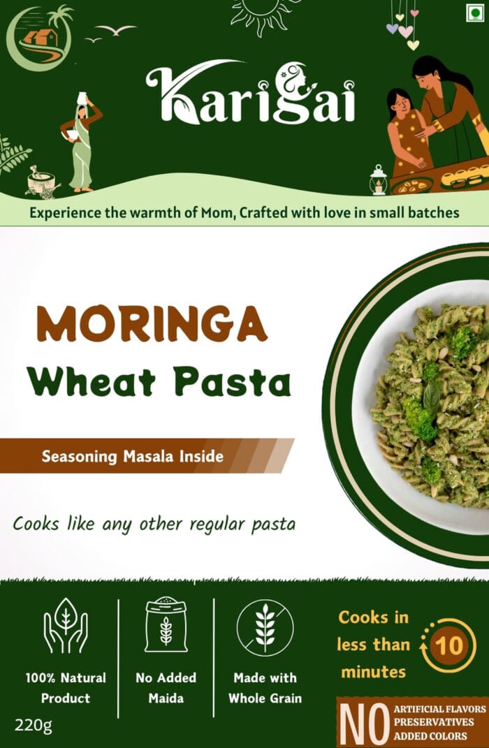 Moringa pasta front